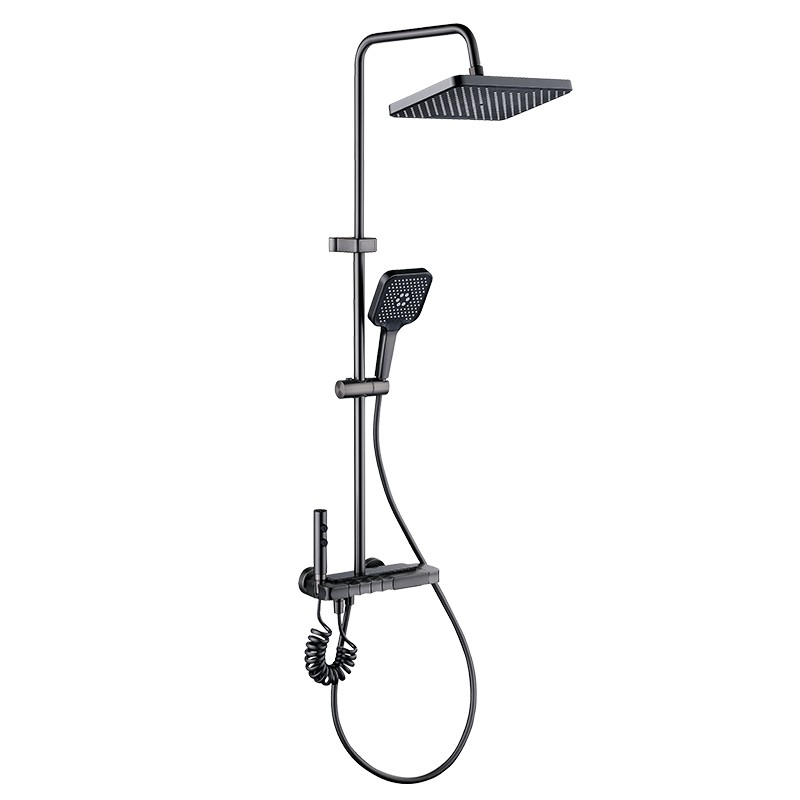 高端星环四档带灯花洒（枪灰）YK-81226