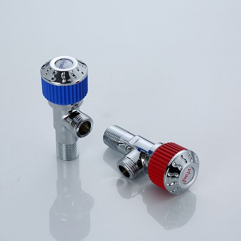 YK-88803GB高标铜角阀(S红蓝轮）