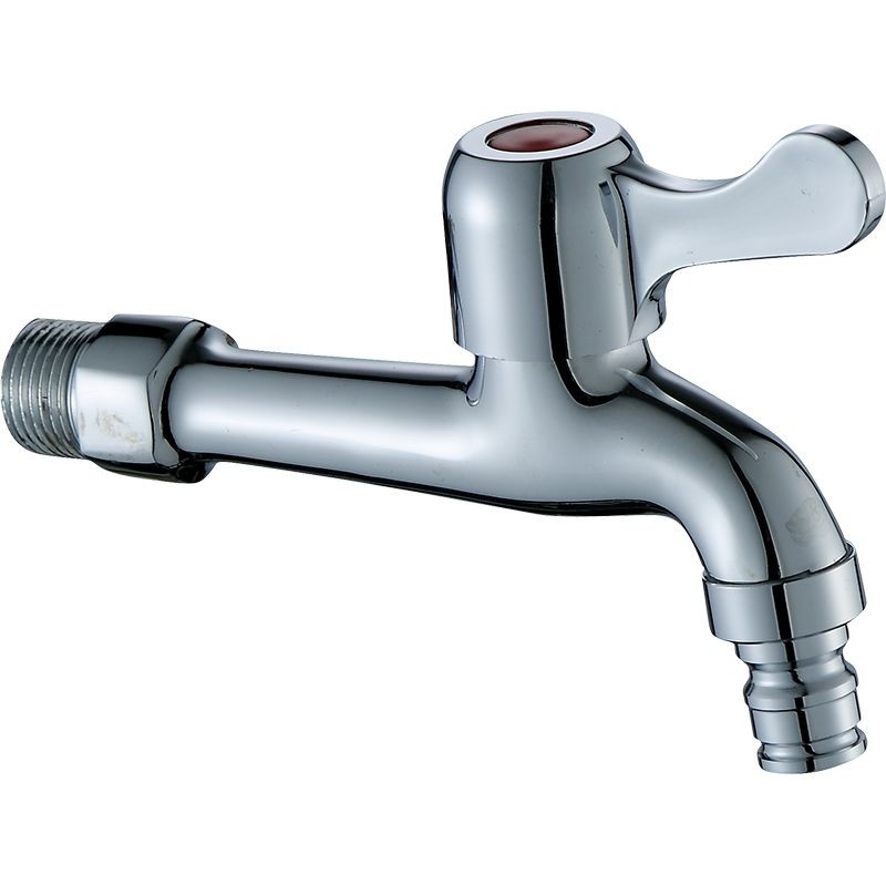 YK-88703铜洗衣机水咀塑料白板手柄（长）